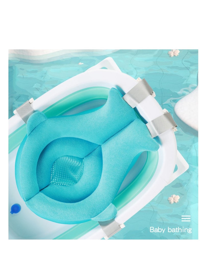 Whimsical Ocean-Themed Baby Bath Tub with Non-Slip Seat, Fun Toddler Bath Time Experience, Moby Blue Design for Safe and Enjoyable Baths