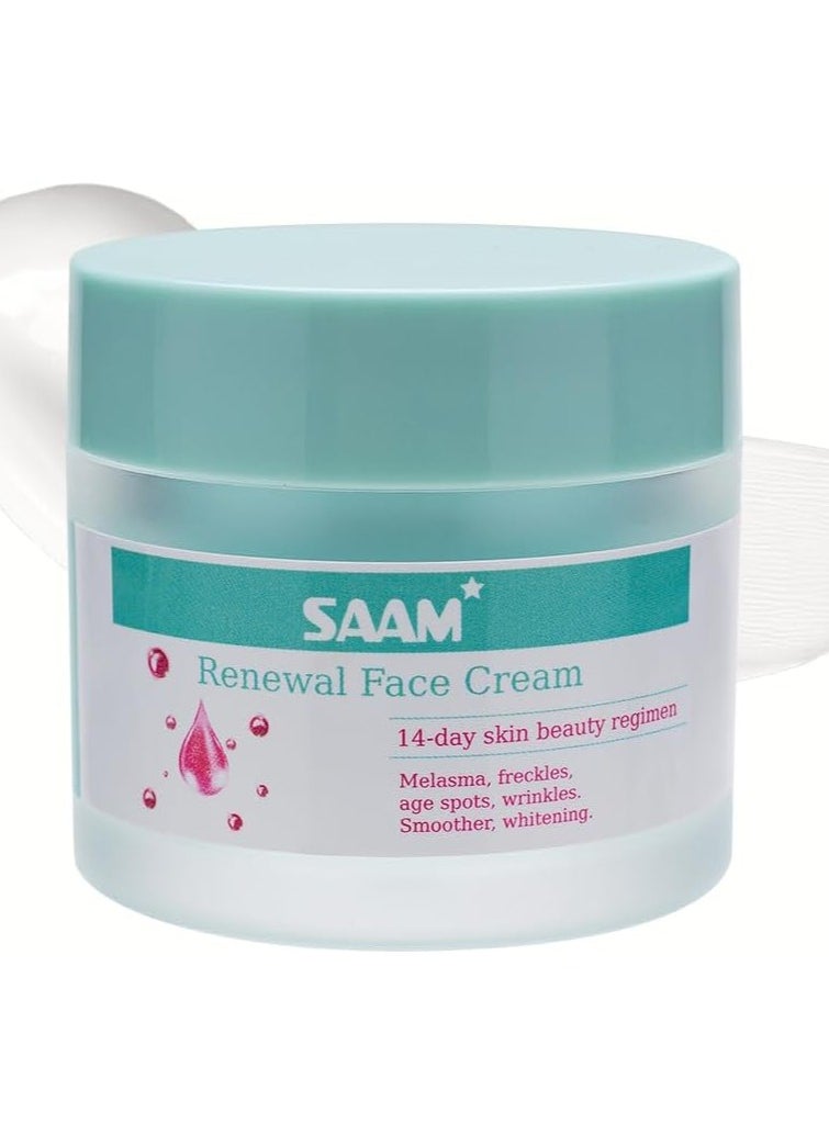 Renewal Face Cream Melasma Freckles Age Spots And Dark Spots With Alpha Arbutin And Kojic