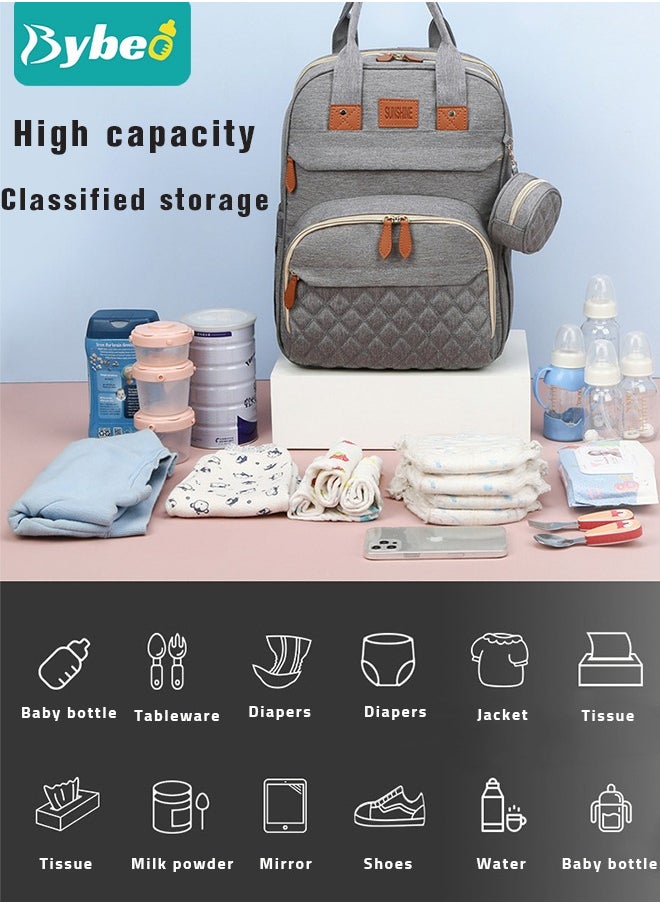 Baby Diaper Bag Backpack, Multifunction Diapers Changing Station for Boys Girls Outdoor and Travel, Infant Shower Gifts, Large Capacity, 900d Oxford, USB Port