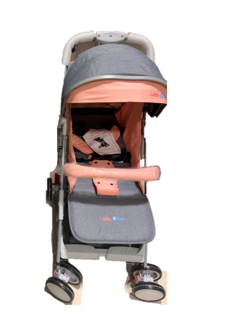 Little Olive  Stroller for Kids - Lightweight, Easy to Handle, Suitable for Toddlers and Young Children-Gray