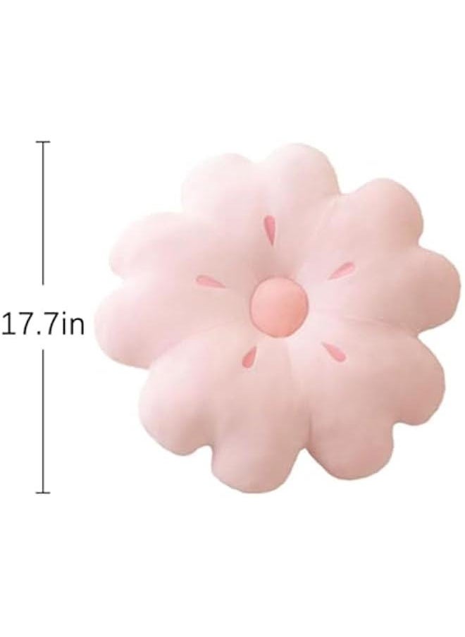 Four-Leaf futon Cushion Reading Rest Cushion Cherry Blossom Living Room Throw Pillow (17.7in, Sakura)