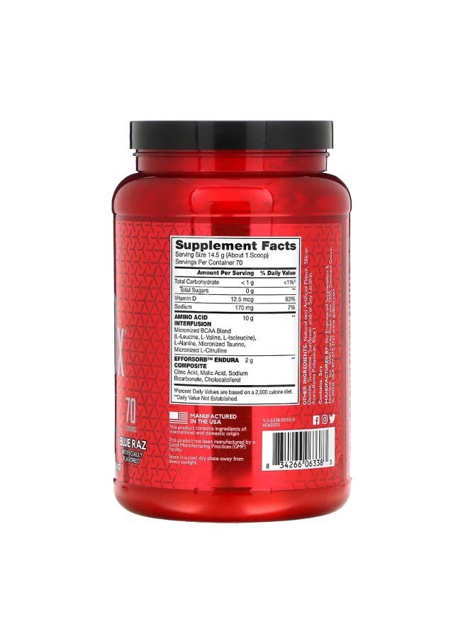 BSN AminoX Endurance And Recovery Blue Raz 2.24 lb 1.01 kg