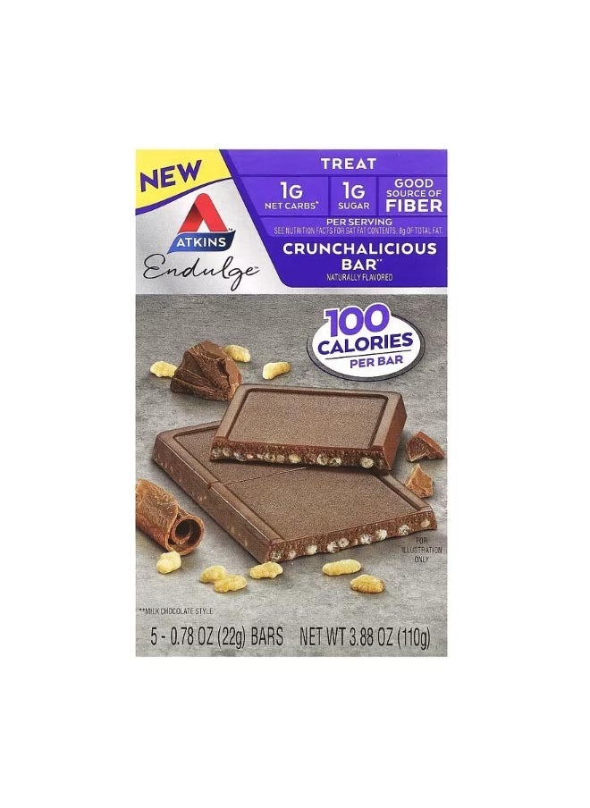 Endulge Crunchalicious Bar 5 Bars 0.78 oz 22 g Each