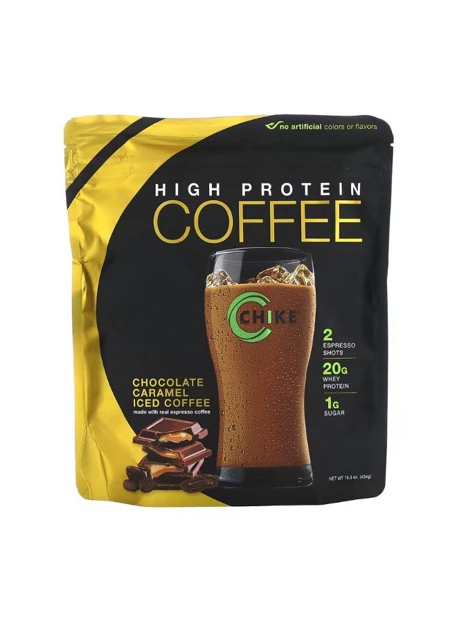 High Protein Iced Coffee Chocolate Caramel 15.3 oz 434 g