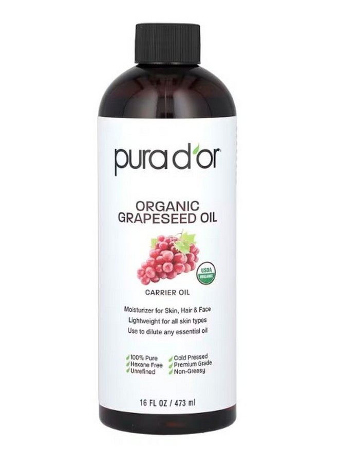 Organic Grapeseed Oil 16 fl oz 473 ml