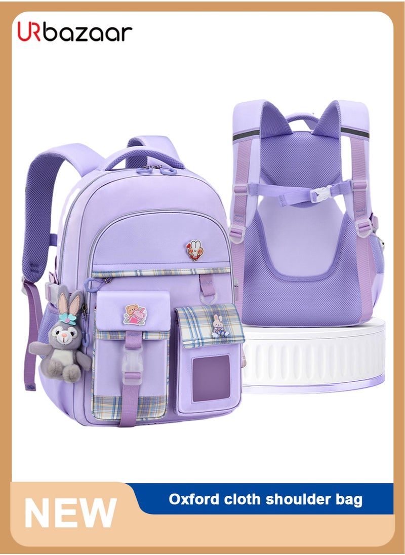 Schoolbag, kids backpack leisure backpack school student laptop backpack, waterproof backpack,accessories plush pendant for Teens Girls Women Studentsr School bag