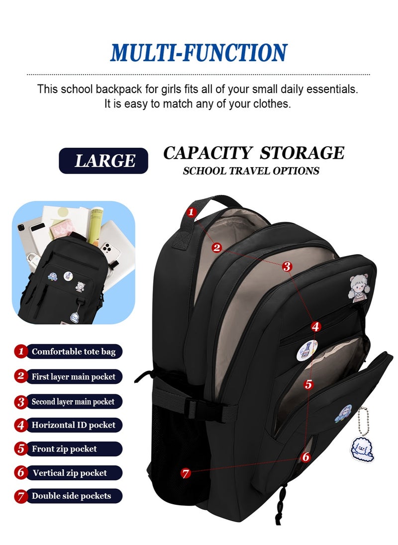 Lightweight Basic Backpack For High School,College Bookbag For Womens and Men,Travel Laptop Backpacks For Teen Girls,School Bag Casual