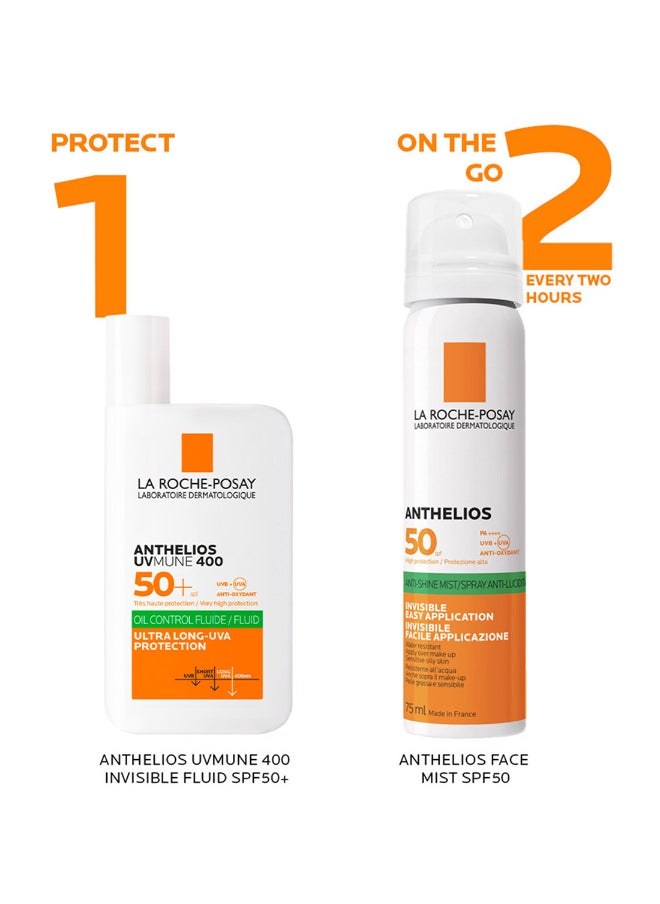 Anthelios Uvmune 400 Oil Control Invisible Fluid Sunscreen Spf 50+