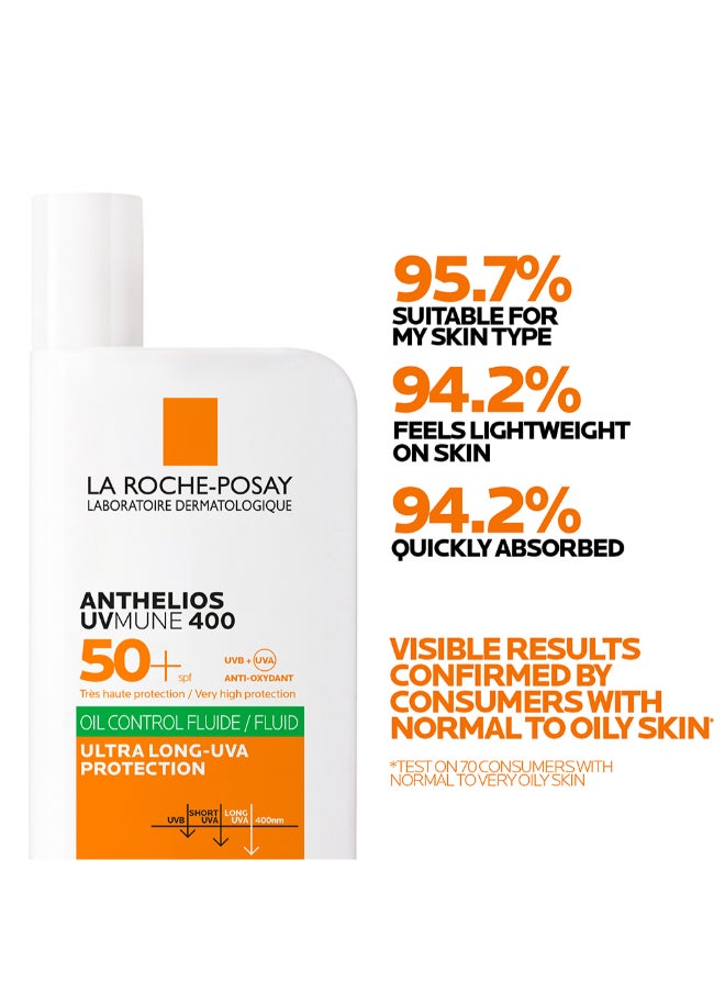 Anthelios Uvmune 400 Oil Control Invisible Fluid Sunscreen Spf 50+