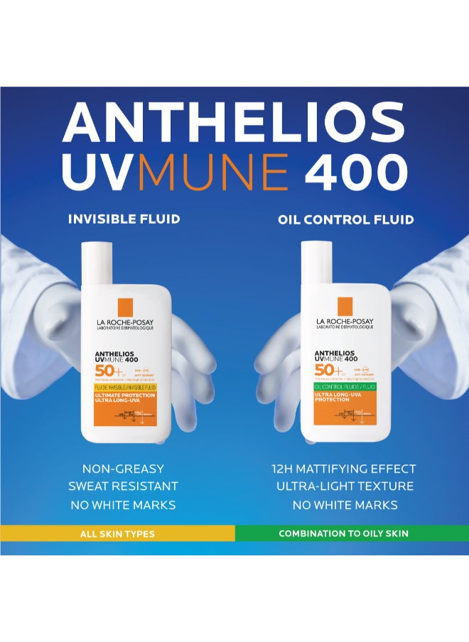 Anthelios Uvmune 400 Oil Control Invisible Fluid Sunscreen Spf 50+