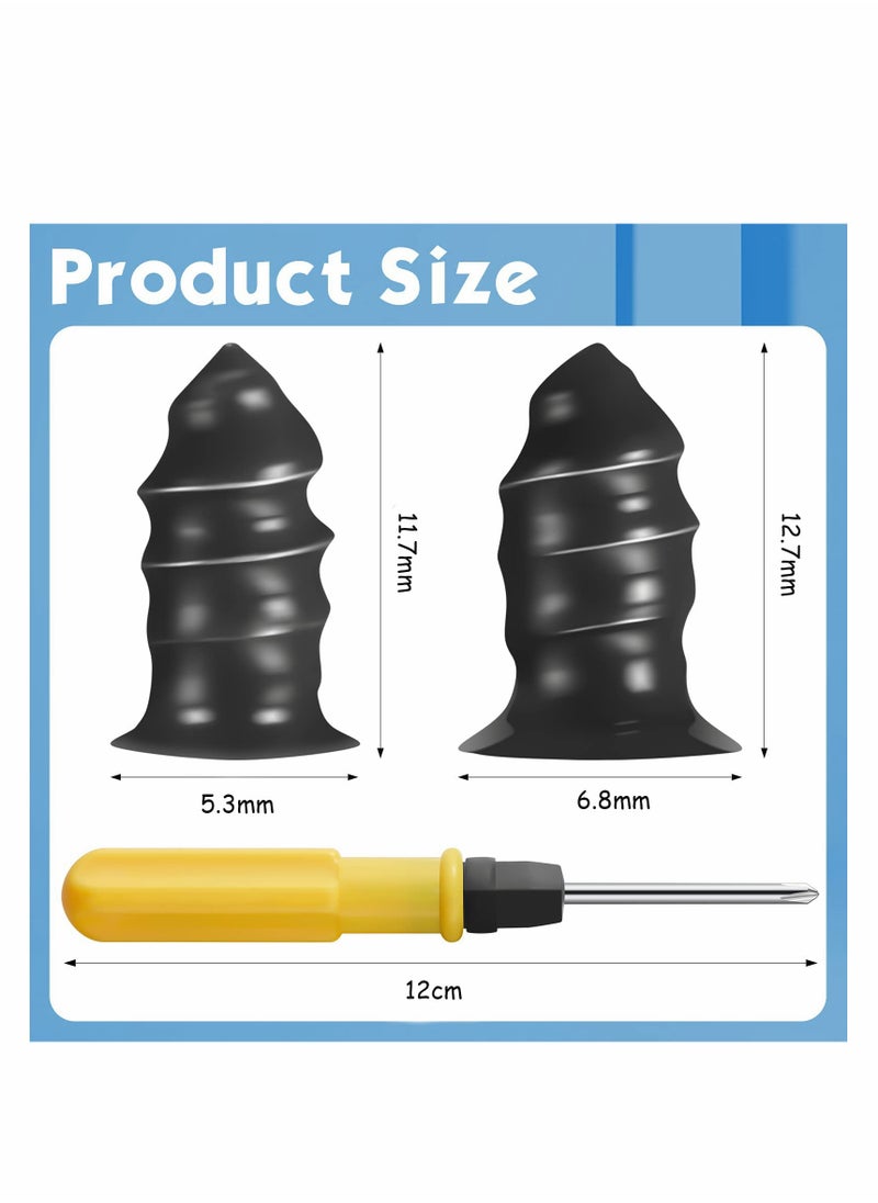 Tire Repair Rubber Nail with Screwdriver, 62Pcs Car Screws Auto Motorcycle Vacuum Nails Self Service Fast Tools