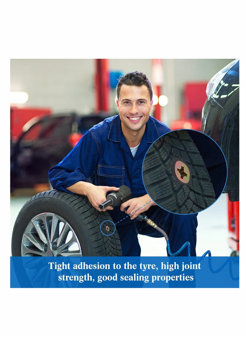 Tire Repair Rubber Nail with Screwdriver, 62Pcs Car Screws Auto Motorcycle Vacuum Nails Self Service Fast Tools