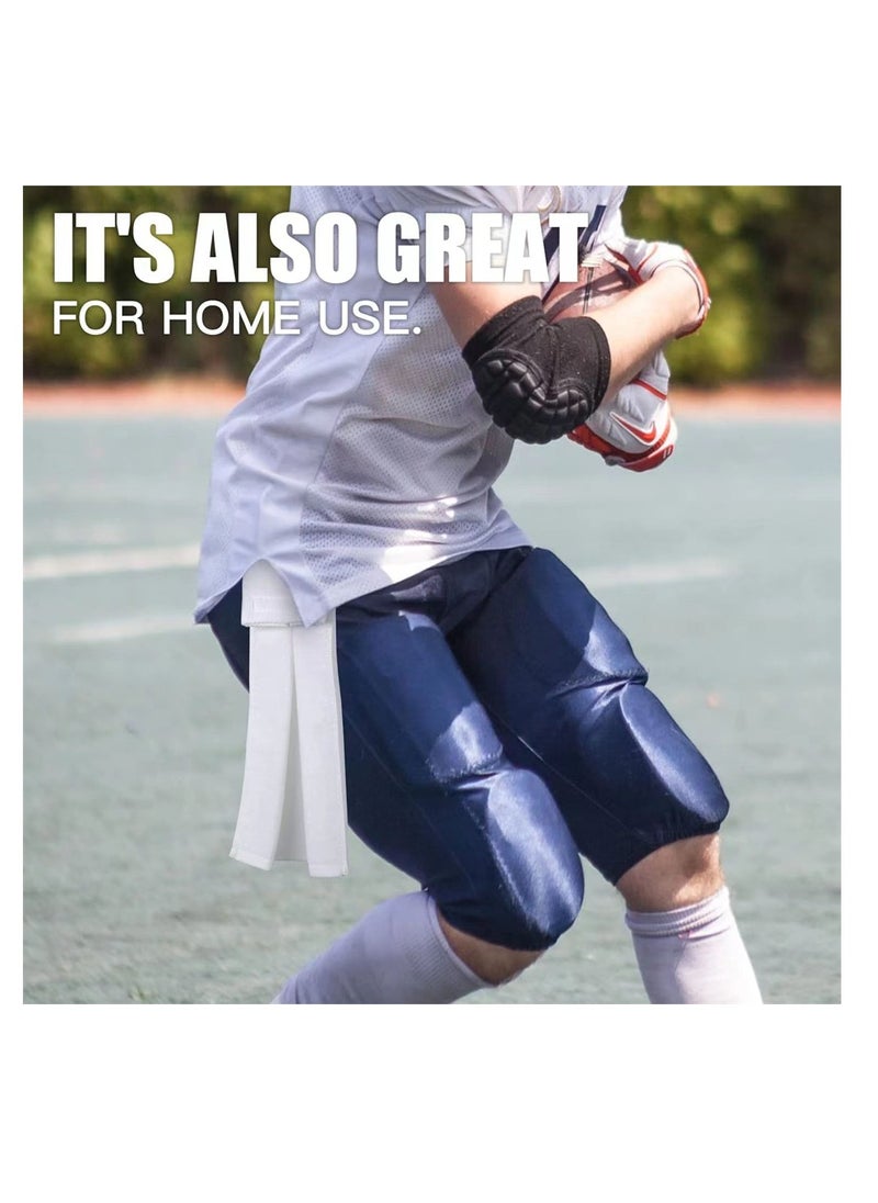 Football Towel Cotton Sports, Football Field Towel with Closure, Pitching Sweat Towel for Football Gym, Men Women Accessories, White, 2 Pcs