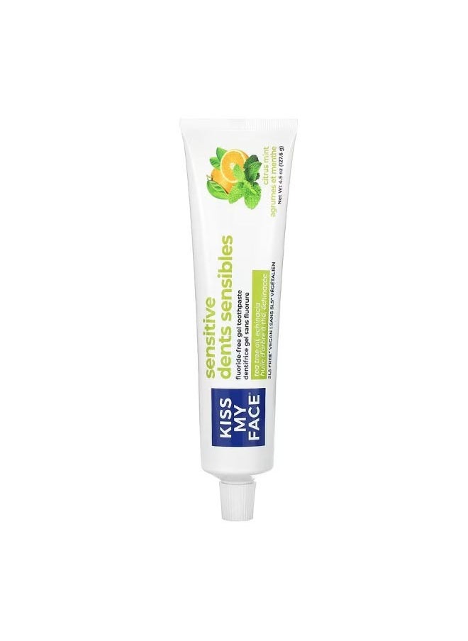 Sensitive Fluoride Free Gel Toothpaste Citrus Mint  4.5 oz 127.6 g