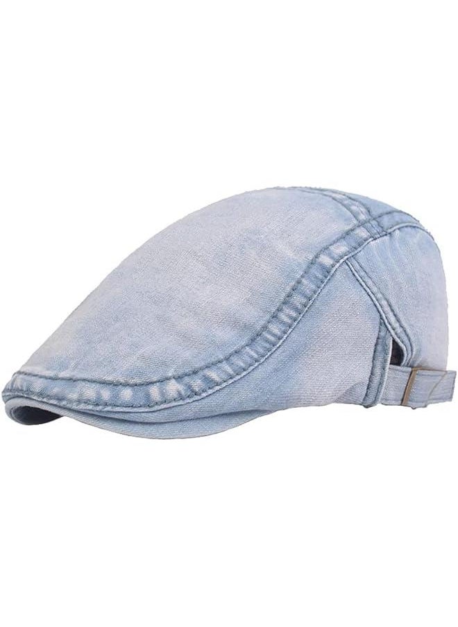 Men and Women Classic Newsboy Cap Jeans Driving Ivy Flat Hat Adjustable