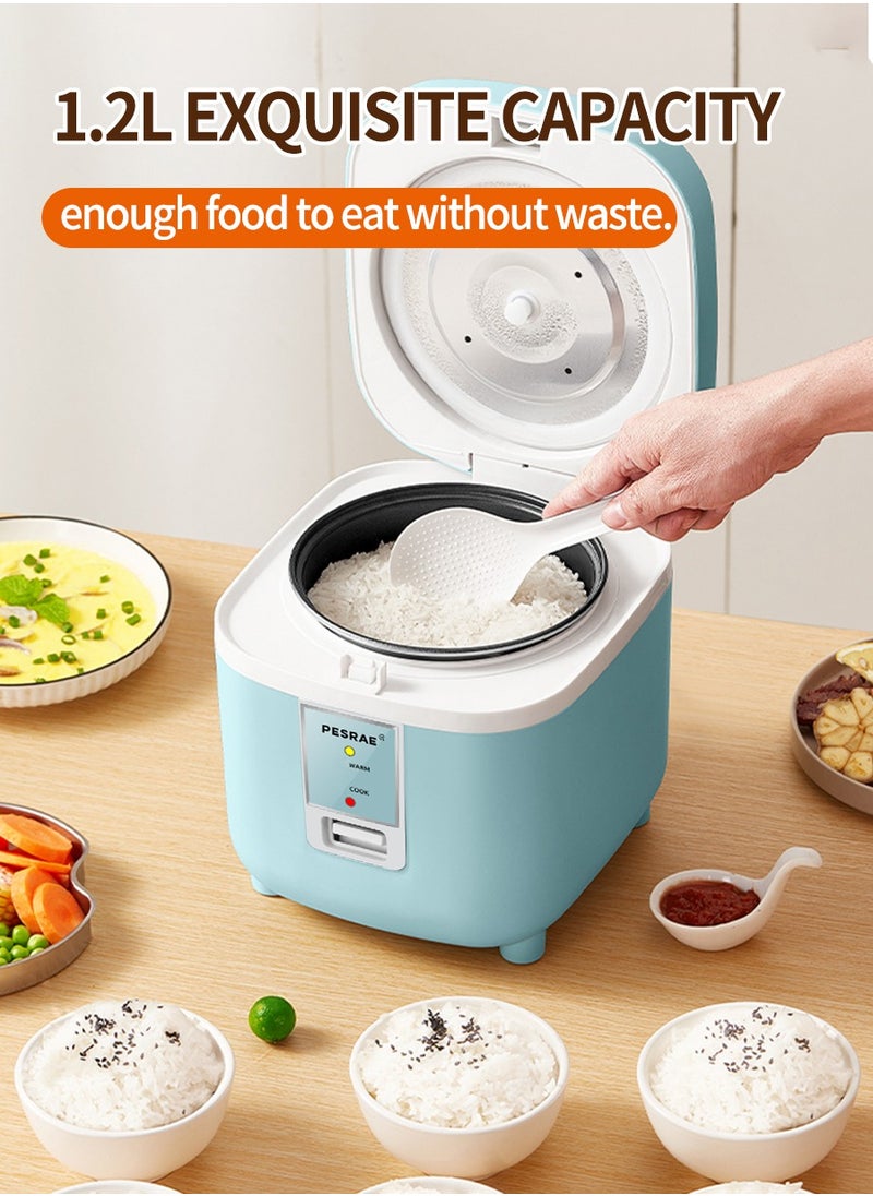 1.2 Liter Mini Multifunctional Non-Stick 200 Watt Small Portable Mechanical Home Rice Cooker for 1-2 People