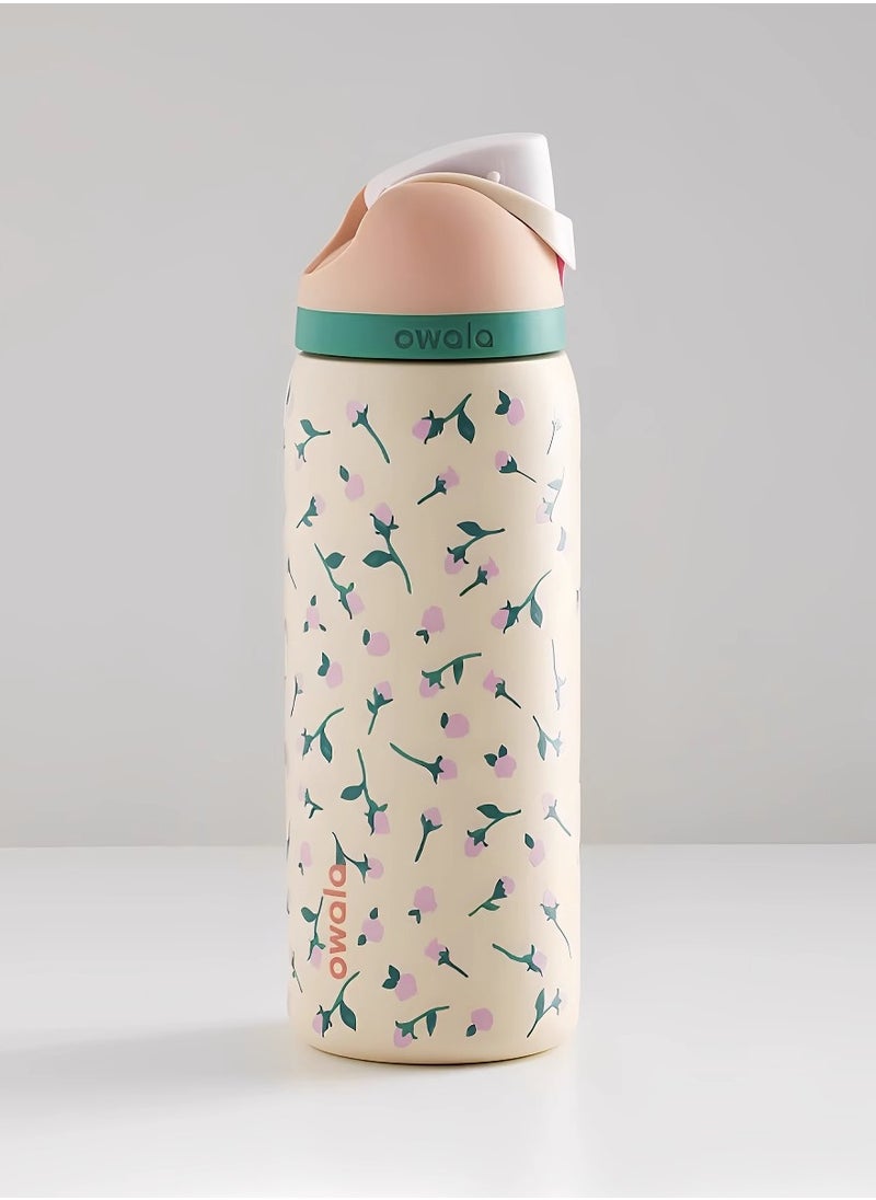 Owala FreeSip Insulated Stainless Steel Water Bottle with Straw for Sports and Travel, BPA-Free,32-Ounce