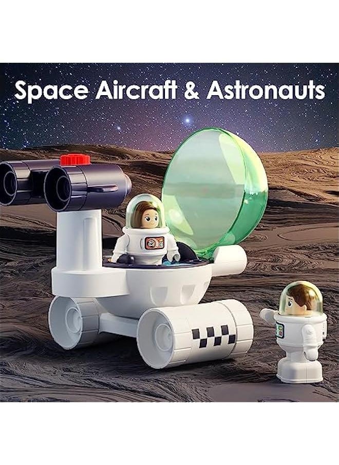 Space Toys Spaceship for Kids 3-5, Boys Space Shuttles W/ Astronauts Robots, Outer Space Building Set, Universe Adventure STEM Science Kit, Learning Gift for 4 6 7 8 Years Old Girl Child