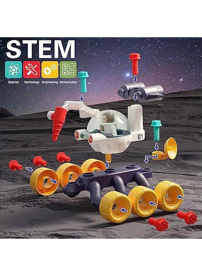 Space Toys Spaceship for Kids 3-5, Boys Space Shuttles W/ Astronauts Robots, Outer Space Building Set, Universe Adventure STEM Science Kit, Learning Gift for 4 6 7 8 Years Old Girl Child