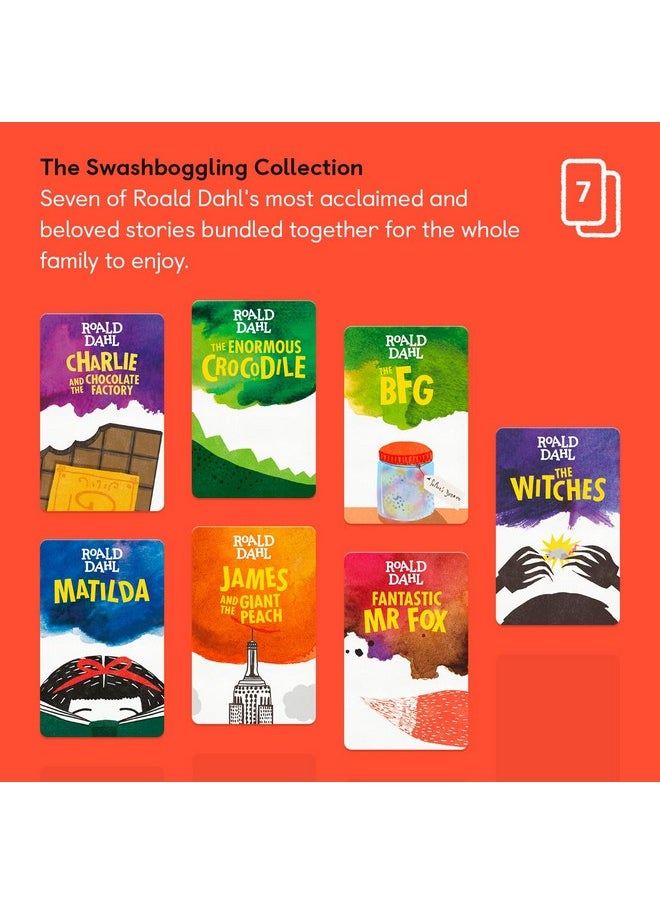 The Swashboggling Collection By Roald Dahl - 7 Kids Audio Cards For Use Player & Mini All-In-1 Audio Player, Screen-Free Listening With Fun Playtime, Bedtime & Travel Stories, Ages 7+