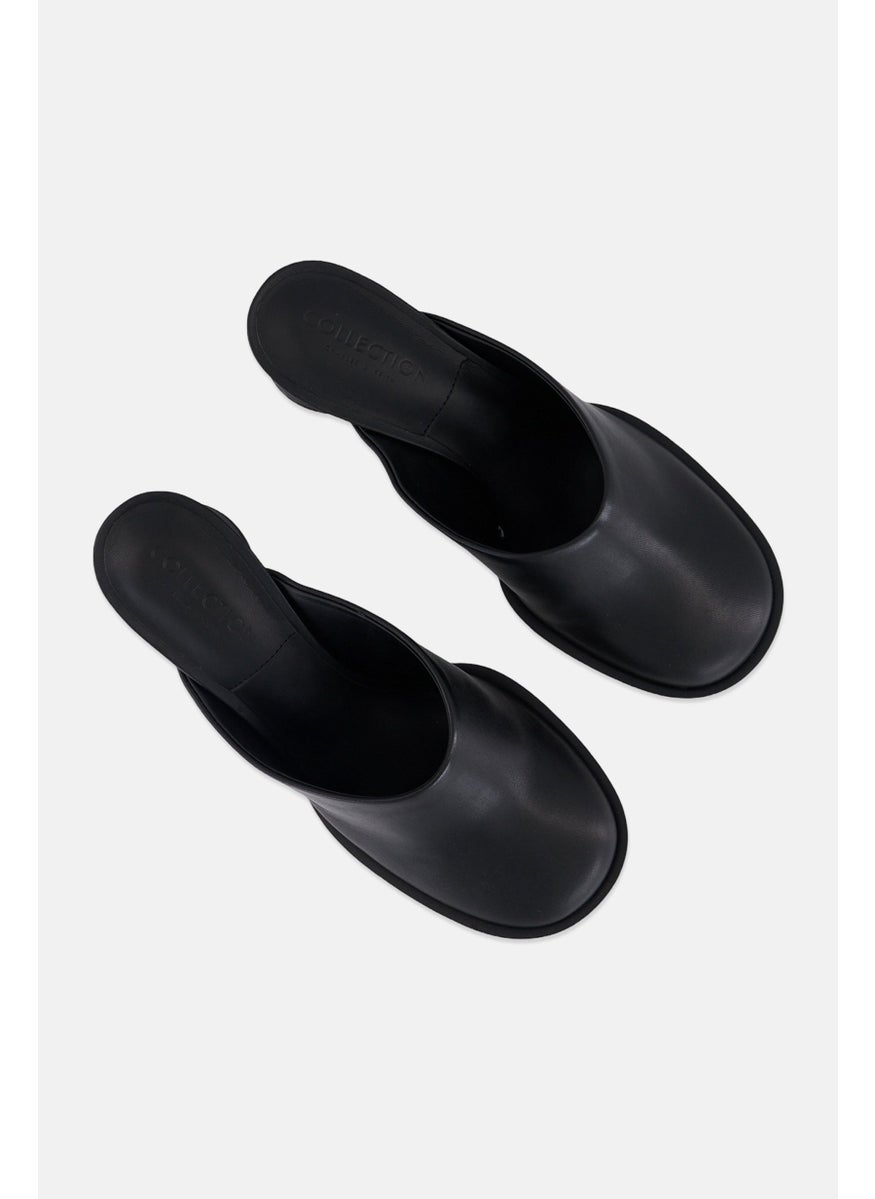 Women Slip On Mules, Black