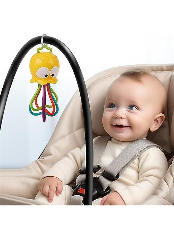 Baby High Chair Toys, Infant Suction Table Rattle Set 6-12 Month, Early Development Grab Spin Sensory  Gift Stuffer for 9 18 Month 1 2 3 Years Toddler Boy Girl-Octopus & Bear