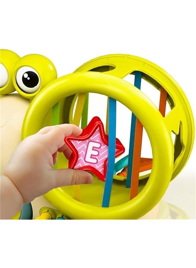 Baby Snail Activity Cube, Toddler Montessori Toys for 1 Year Old, Infant Sensory Toy W/Shape Sorter Pull String for 6-9 12-18 Month, Developmental Birthday Gifts Boys Girls Age 2 3 Yr