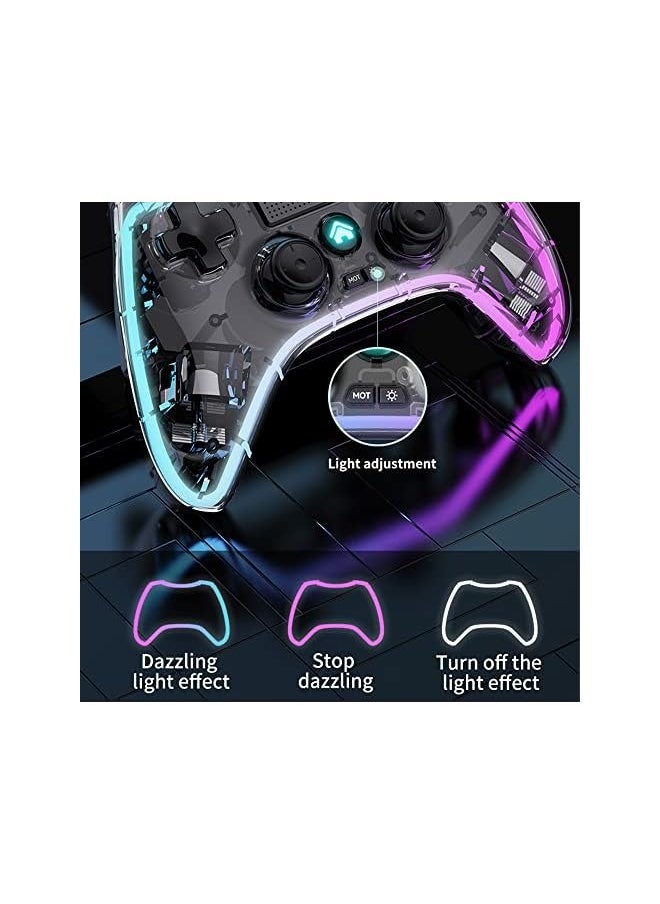 Wireless Gaming Controller with Custom LED Light/Program Back Buttons/Vibration/Advanced Buttons Programming