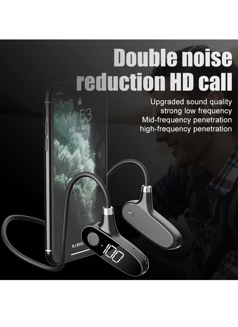 Bone Conduction Headphones Bluetooth Sports Open Ear Wireless Neckphone Headset Sweatproof With Mic For Cycling Running Driving Gym