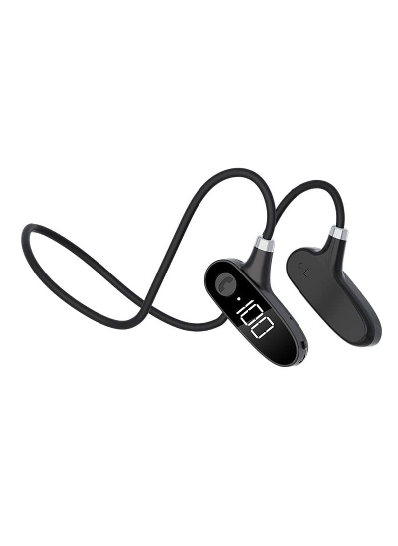 Bone Conduction Headphones Bluetooth Sports Open Ear Wireless Neckphone Headset Sweatproof With Mic For Cycling Running Driving Gym