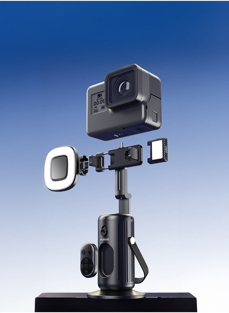 Face Tracking Smart Mount with  Detachable Fill Light and Gesture Control / Wireless Shutter - Black