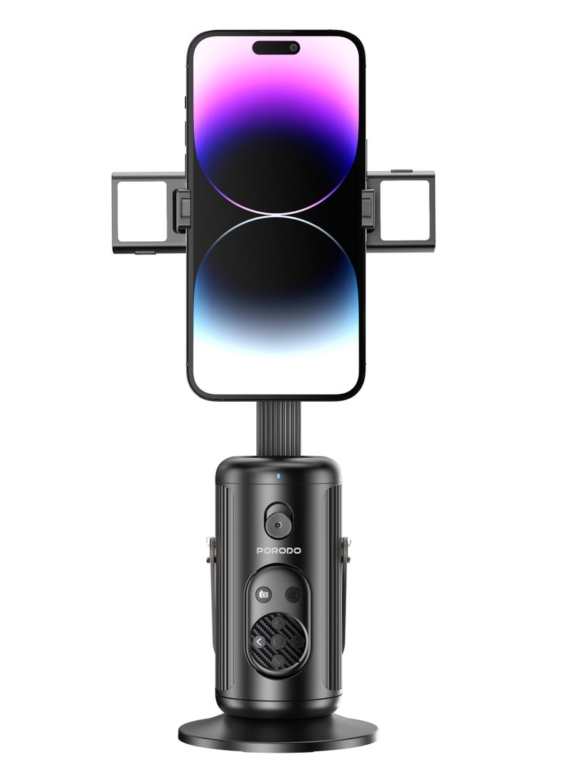 Face Tracking Smart Mount with  Detachable Fill Light and Gesture Control / Wireless Shutter - Black