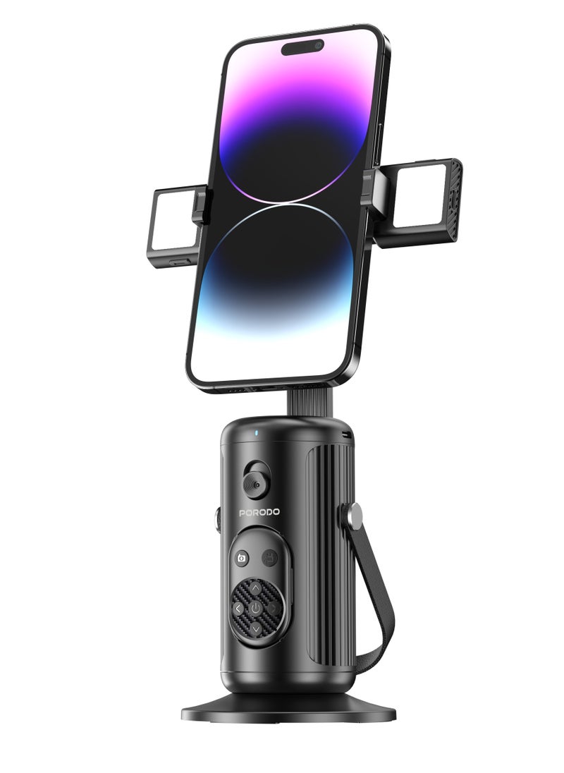 Face Tracking Smart Mount with  Detachable Fill Light and Gesture Control / Wireless Shutter - Black