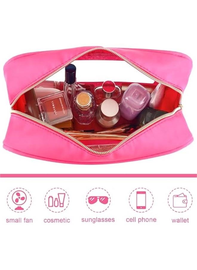 Initial Clear Makeup Bag Large Travel Toiletry Bag Personalized Preppy Cosmetic Bag Chenille Letter Makeup Pouch Portable Cute Waterproof Zipper Skincare Storage Bag Organizer for Women K