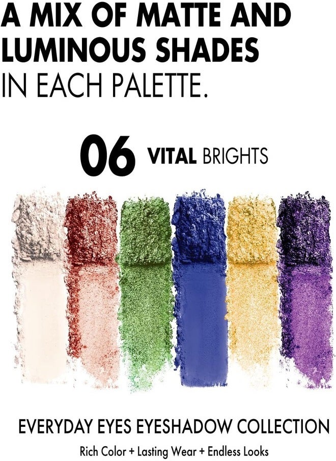 Milani Everyday Eyes Eyeshadow Palette – 06 Vital Brights (Limited Edition) | 6 Ultra-Pigmented Shades, Blendable & Long-Lasting