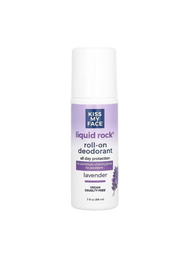 Liquid Rock Roll On Deodorant Lavender 3 fl oz 88 ml
