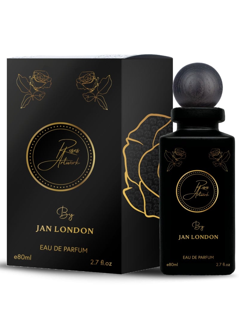 Roses Artwork Perfume: A Romantic Eau De Parfum for Men and Women, 80ml - Indulge in the Elegance of Long-Lasting Floral Bliss