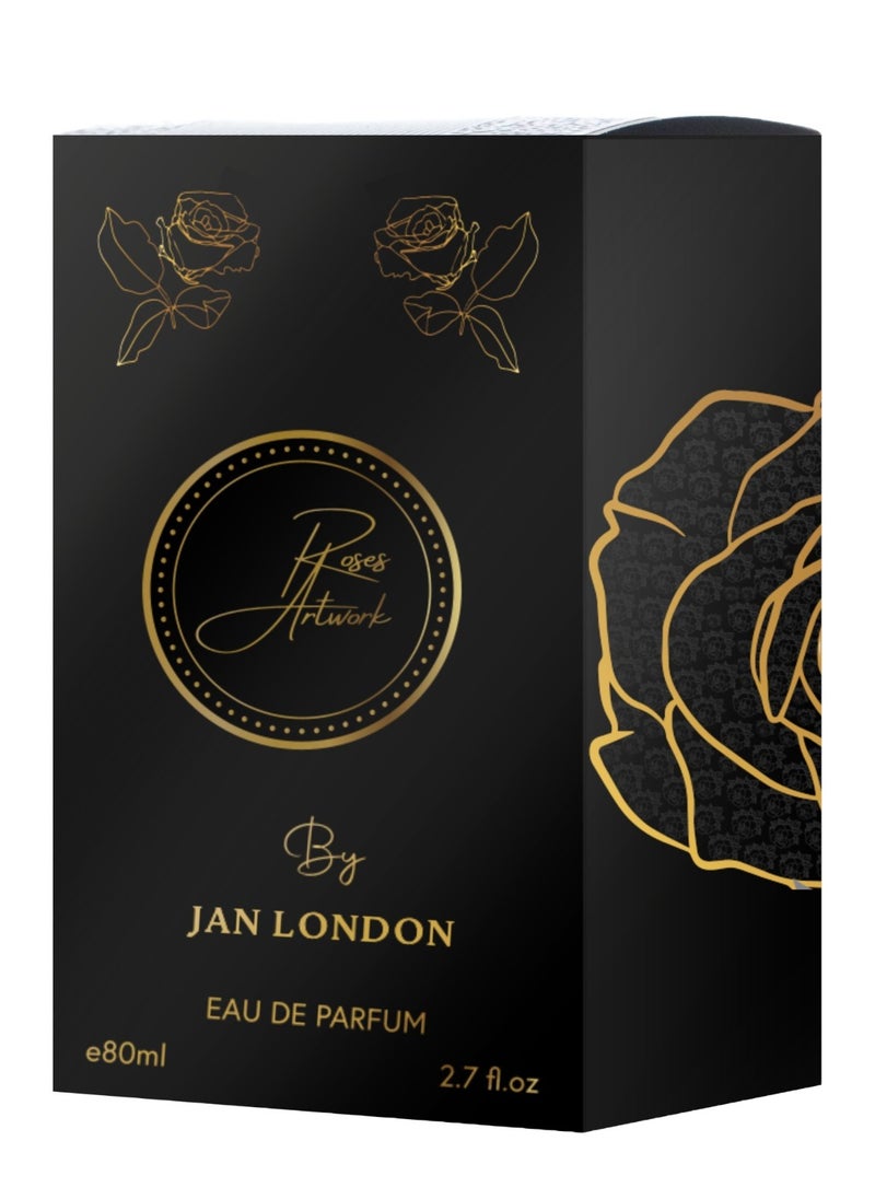 Roses Artwork Perfume: A Romantic Eau De Parfum for Men and Women, 80ml - Indulge in the Elegance of Long-Lasting Floral Bliss