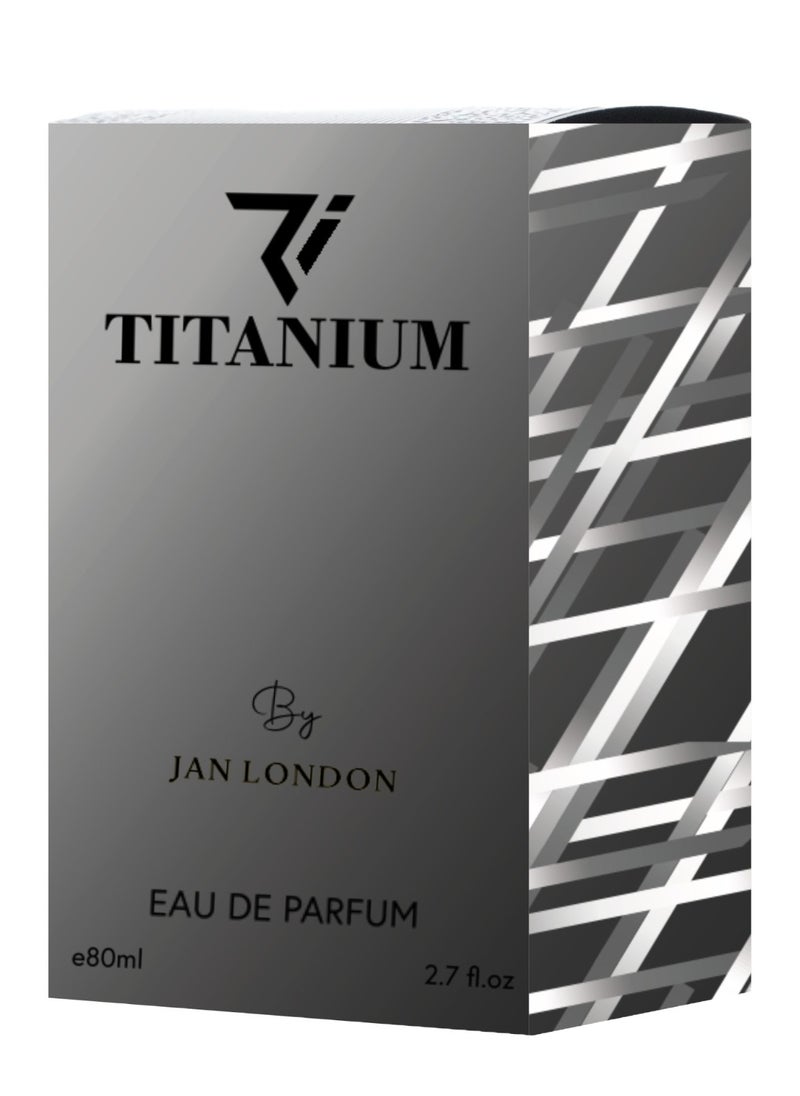 Titanium Perfume: A Striking Eau De Parfum for Men and Women, 80ml - Radiating Strength and Sophistication with a Long-Lasting Scent