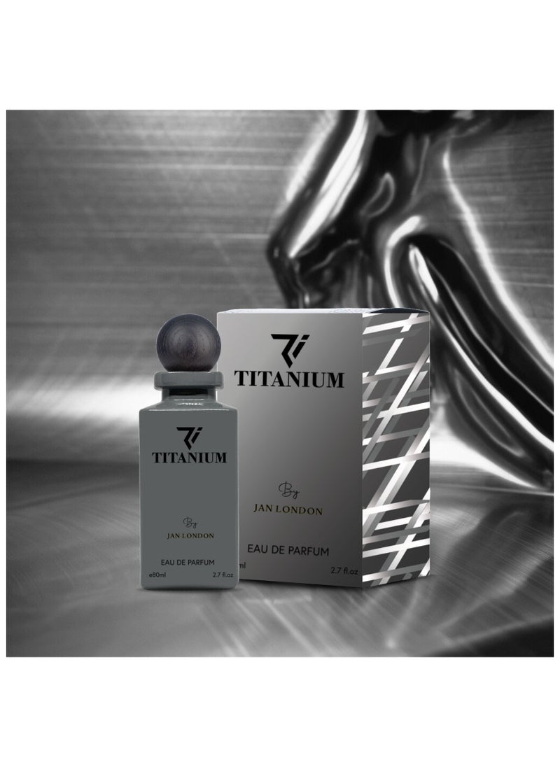Titanium Perfume: A Striking Eau De Parfum for Men and Women, 80ml - Radiating Strength and Sophistication with a Long-Lasting Scent