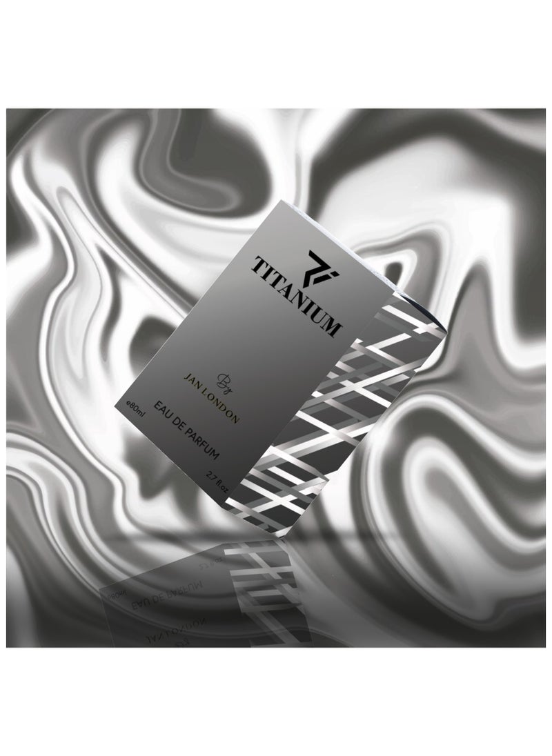 Titanium Perfume: A Striking Eau De Parfum for Men and Women, 80ml - Radiating Strength and Sophistication with a Long-Lasting Scent
