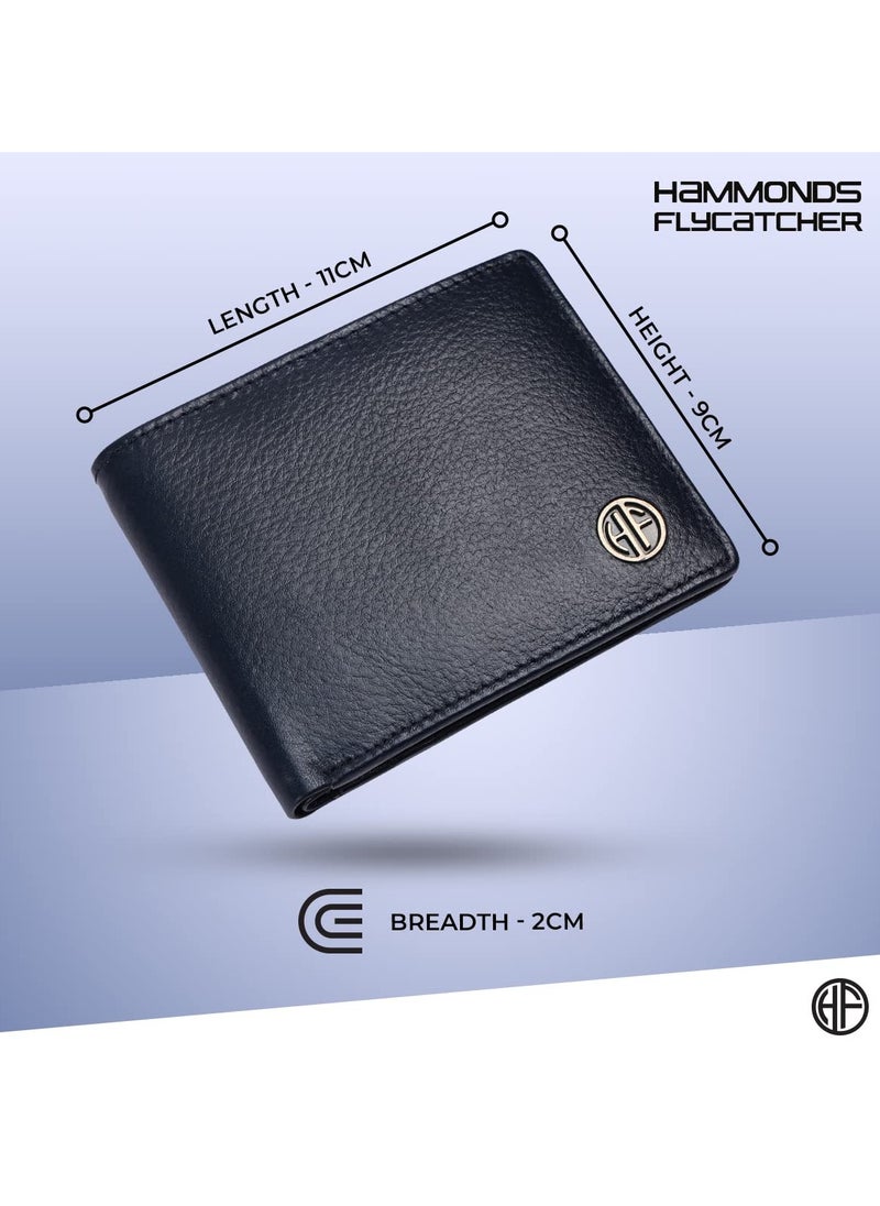 Genuine Leather Wallet for Men  RFID Protected Leather Money Purse BiFold Wallet   4 Card Slots  Coin Pocket  Hidden Pockets