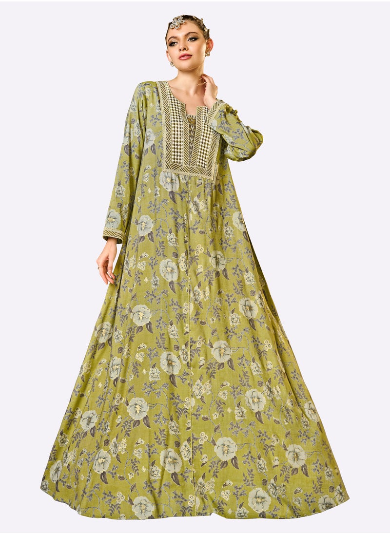 Sara Arabia Floral Maxi Jalabiya