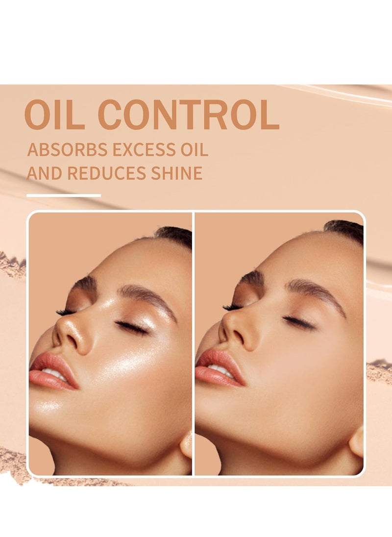 Oil Control Facial Powder Matte Smooth Setting Waterproof Long-Lasting Perfect Lightweight Makeup For Soft Focus Finish, Minimizes Fine Lines And Pores Classic Ivory