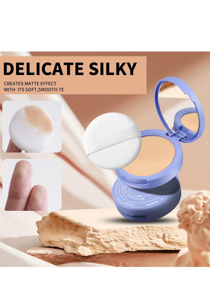 Oil Control Facial Powder Matte Smooth Setting Waterproof Long-Lasting Perfect Lightweight Makeup For Soft Focus Finish, Minimizes Fine Lines And Pores Classic Ivory