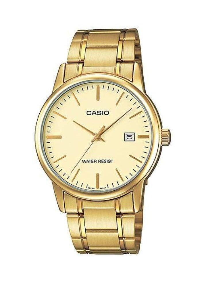 Casio LTP-V002G-9A Women's Water Resistant Stainless Steel Analog Watch, 35 mm, Gold