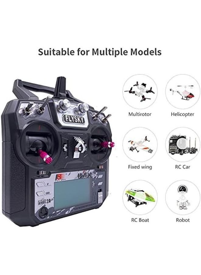 Flysky Fs-I6X 10Ch 2.4Ghz Rc Transmitter Controller with Ia6B Receiver Upgrade Cable for Rc Boat Racing Drone