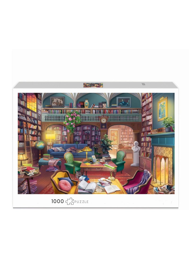 1000-Piece Creative Puzzle with Cartoon Scenery