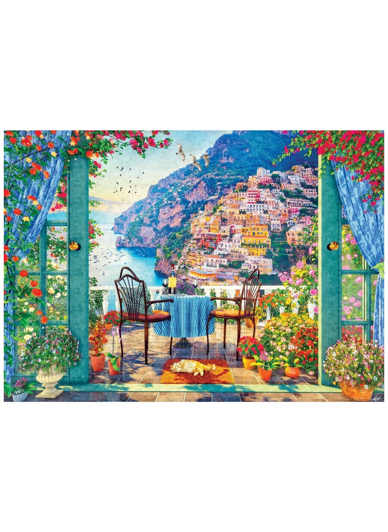 1000-Piece Creative Puzzle with Cartoon Landscape Design