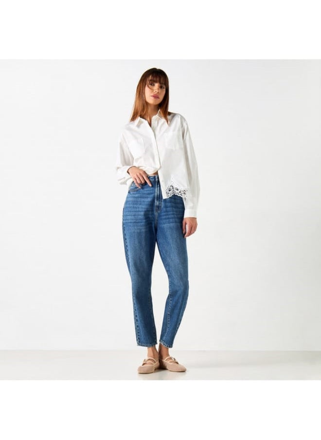 2Xtremz Shirt with Long Sleeves and Lace Detail